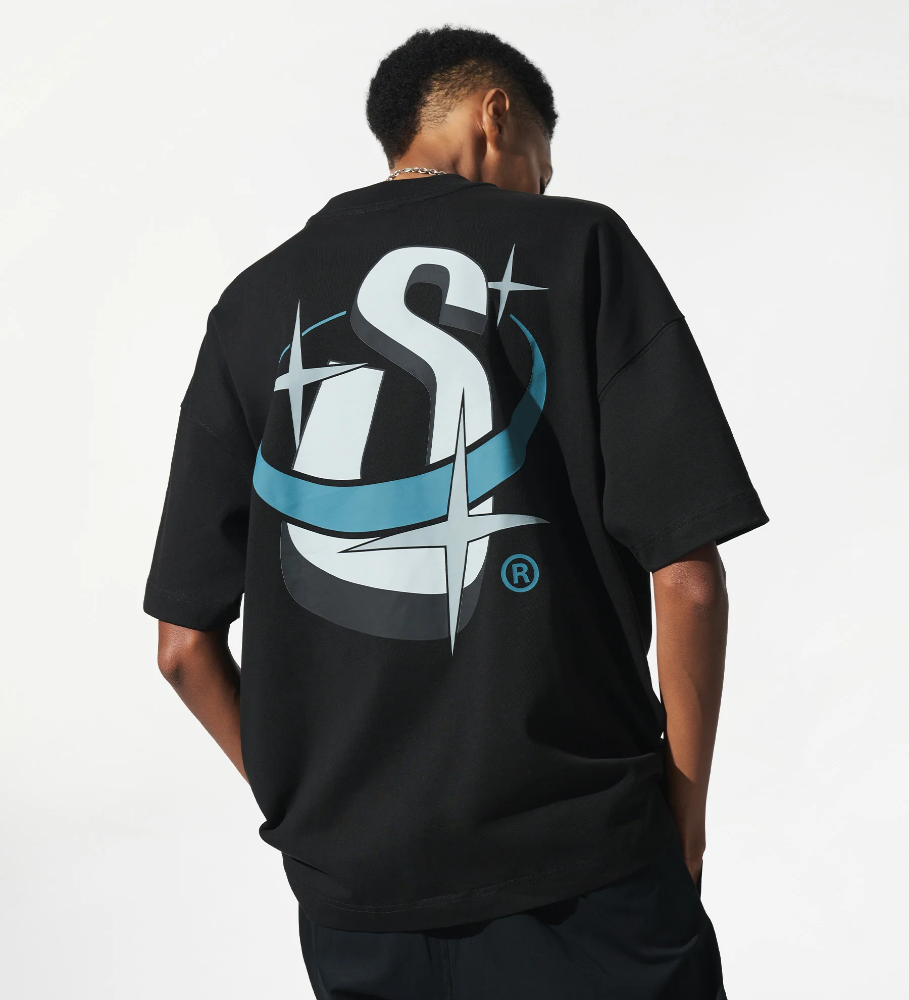Satellite Initial Logo T-Shirt [Black] - Image 3