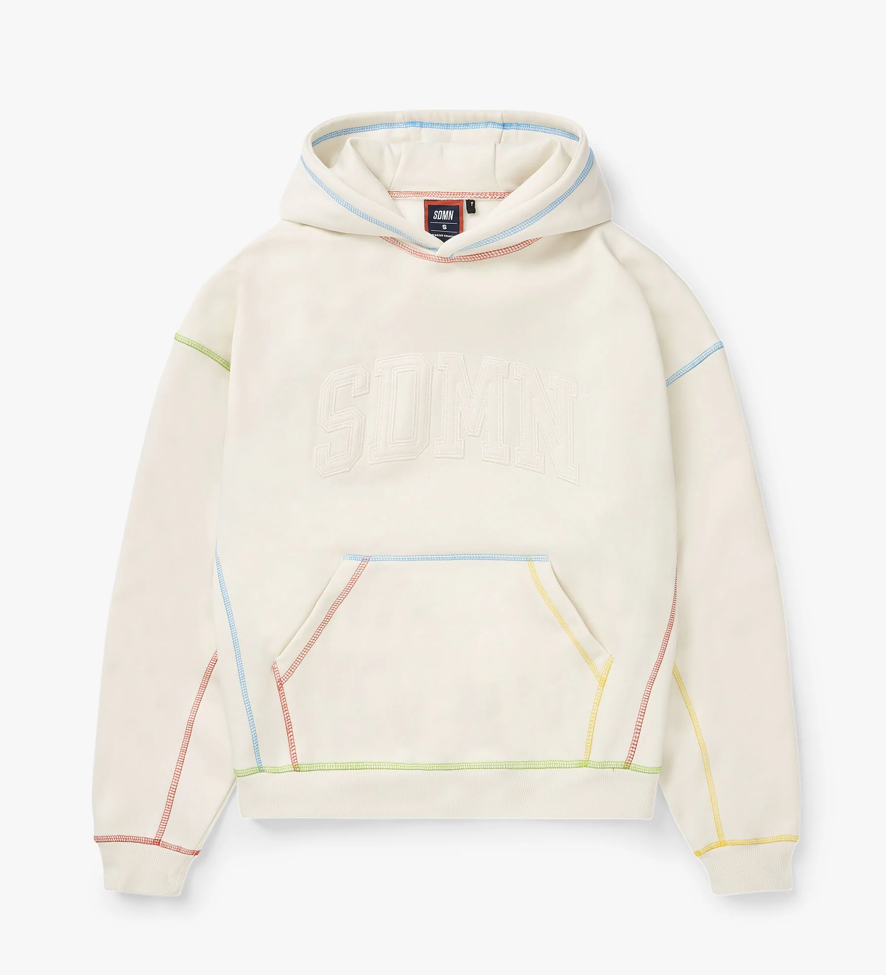 SDMN x Crayola Colour Stitch Hoodie [Buttercream]
