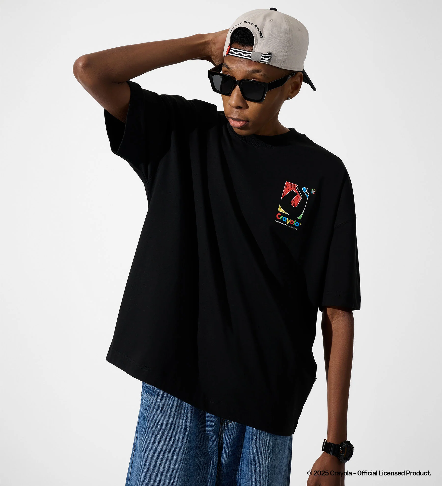 SDMN x Crayola Initial Box T-Shirt [Black] - Image 3