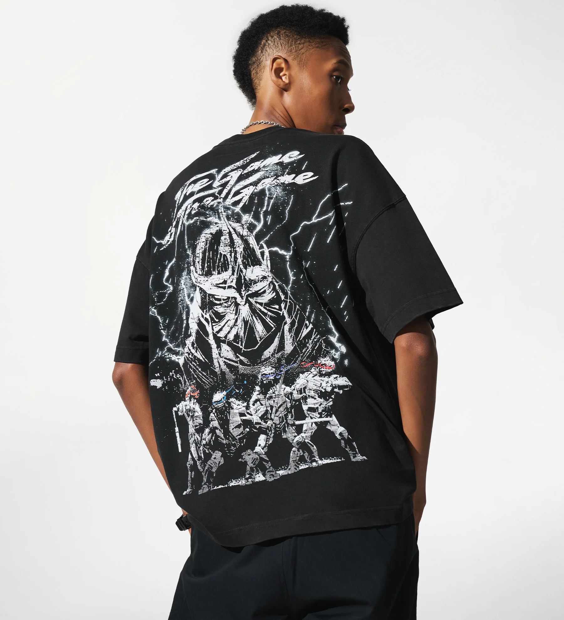 SDMN x TMNT Storm T-Shirt [Vintage Black] - Image 4